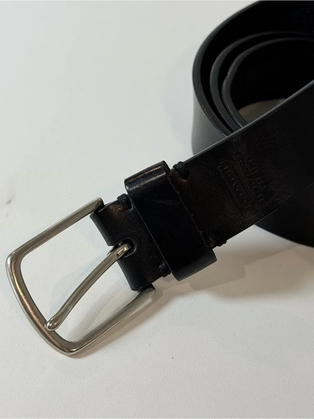 Coach branded leather